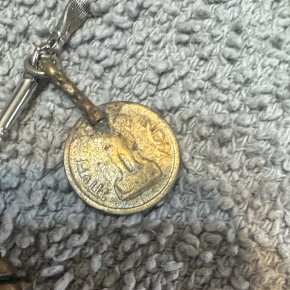 Vintage Charm Necklace with Heart and India Coin Accents 17 1/2” long - Picture 6 of 10